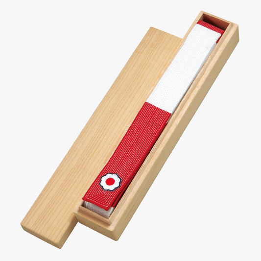 White and Red Silk Belt – JGSRW